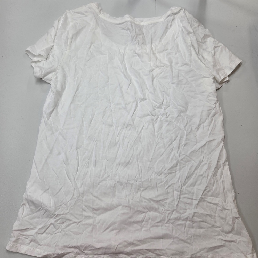 NWT QUINCE Cotton Modal Scoop Neck Tee Large White 6660 - Picture 7 of 10